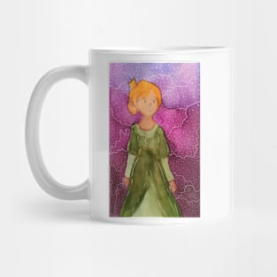 Princess In Green Dress With Space Background Mug